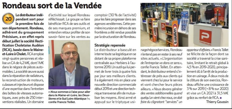 Article de presse Rondeau